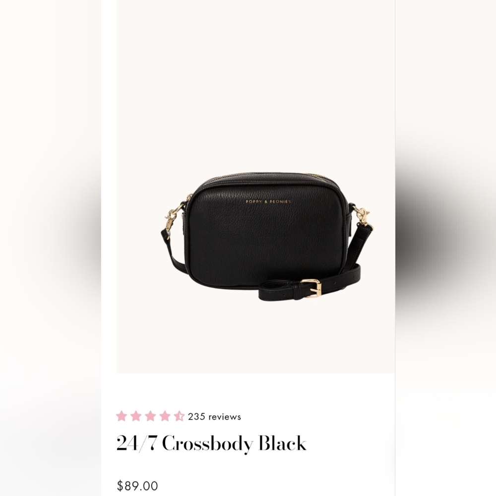 NEW Poppy And Peonies 24/7 Crossbody Black